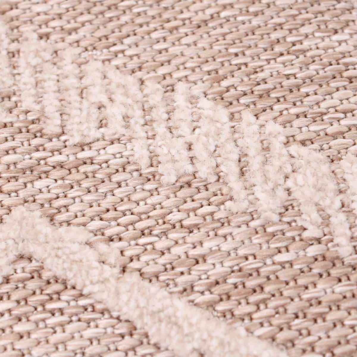 Tapis descente de lit polypropylène tissé 110x60cm beige, ORNAMI