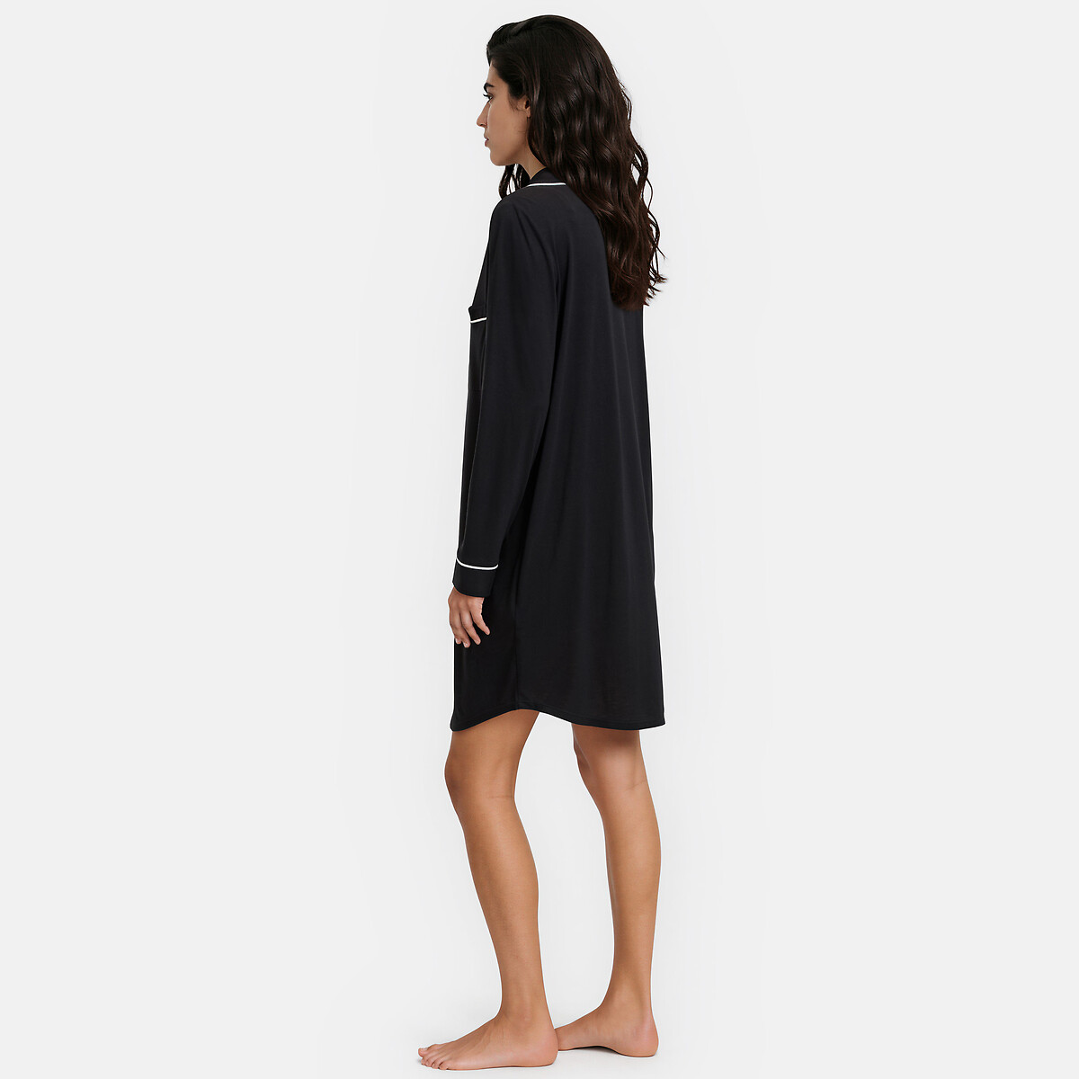 Chemise de nuit liquette noir, ANNE WEYBURN