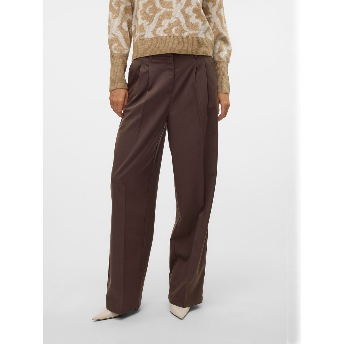 Pantalon De Tailleur chocolate brown, VERO MODA