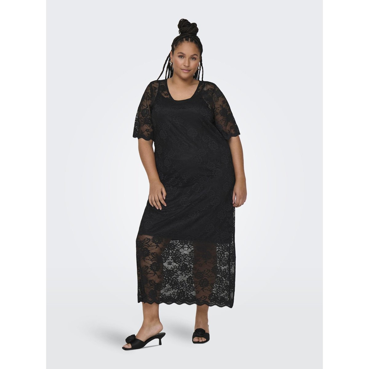 Robe En Dentelle noire - black, ONLY CARMAKOMA