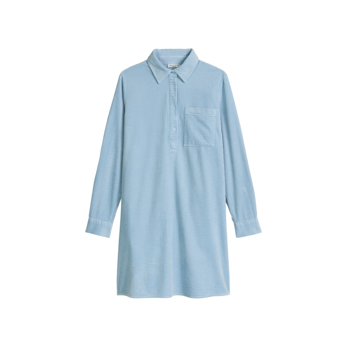 Robe en velours côtelé straight avec une structure en bulle décontractée bleu clair, MARC O’POLO DENIM