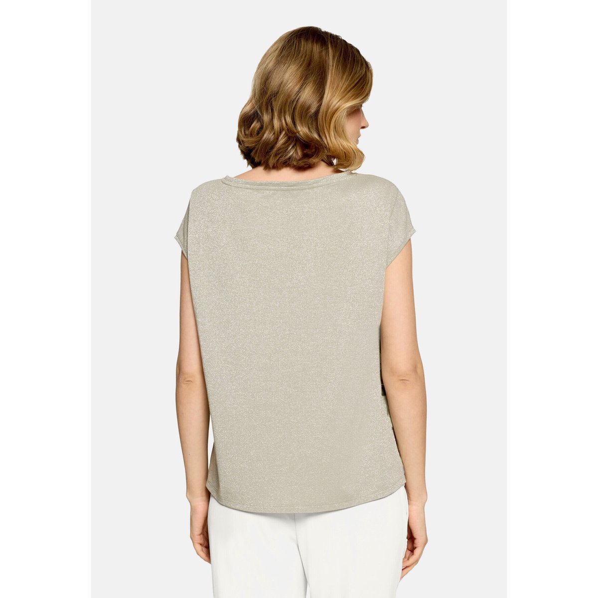 T-shirt façon blouse à impression kaki/kaki, BETTY BARCLAY