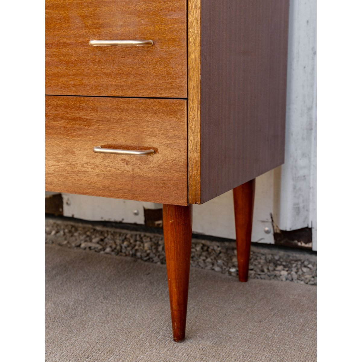 Commode scandinave en bois Olga N°697 - Bon état bois foncé, DEBONGOUT