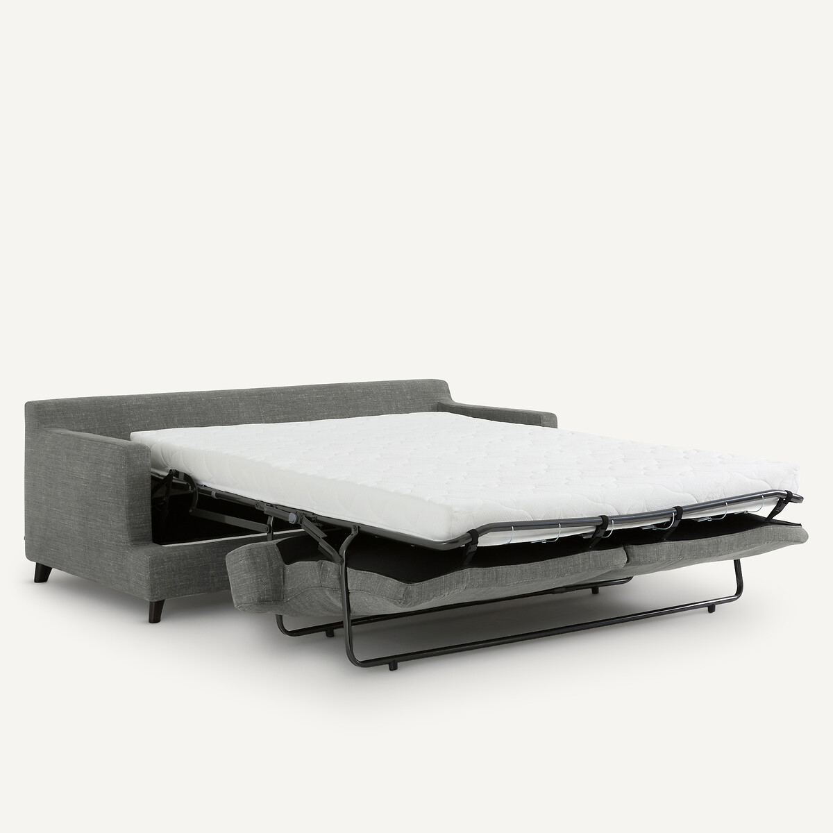 Canapé convertible coton/lin, Alwine anthracite, AM.PM