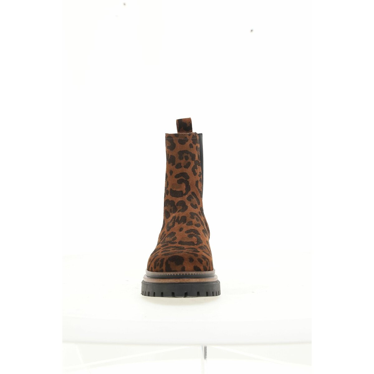 Leopard Print Ankle Boots in Suede leopard print, MJUS