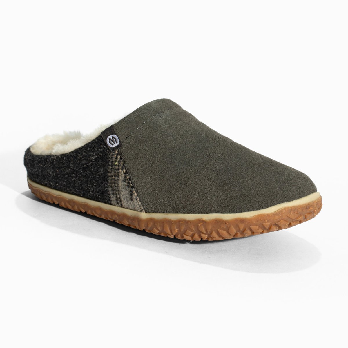Chaussons en cuir Tahoe gris, MINNETONKA