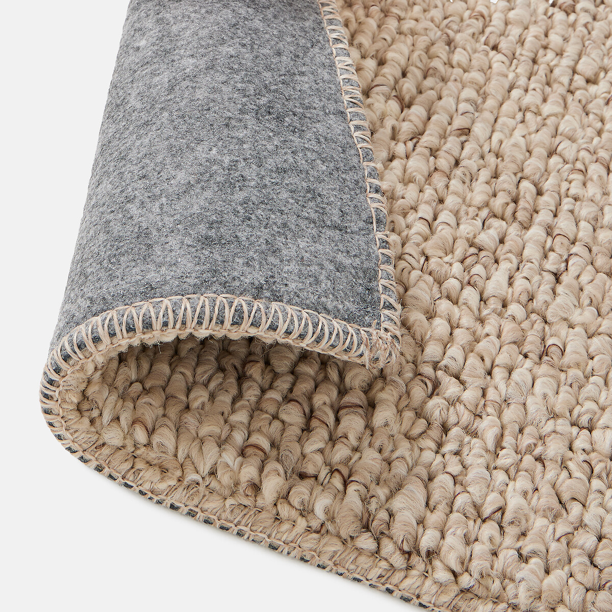 Tapis, grosse bouclette effet moquette, CURL beige, LA REDOUTE INTERIEURS