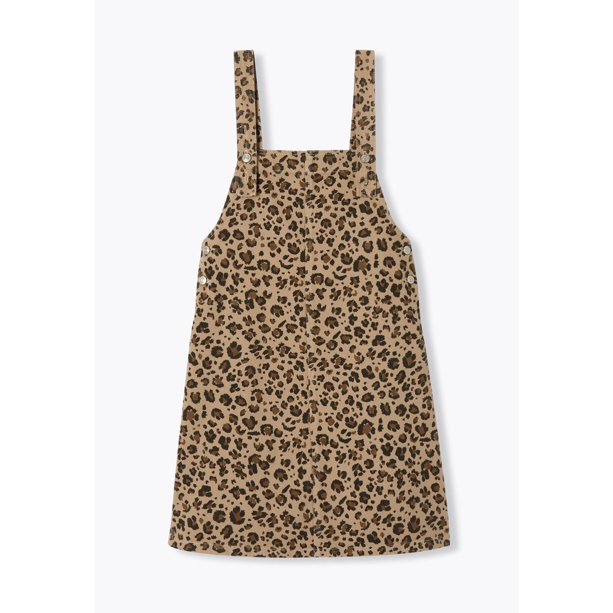 Robe-salopette léopard imprimé kaki, PROMOD