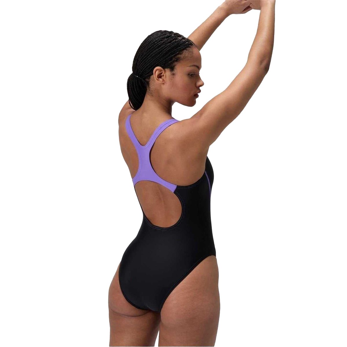 Maillot de bain 1 pièce motif/style imprimé graphique MEDLEY noir, SPEEDO