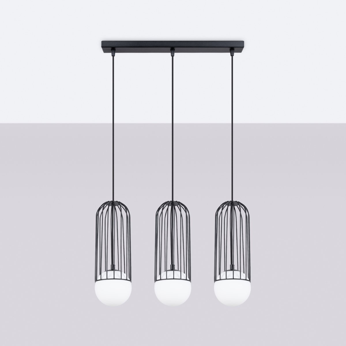 Suspension Acier Noir G9 3 Brina noir, EDEN