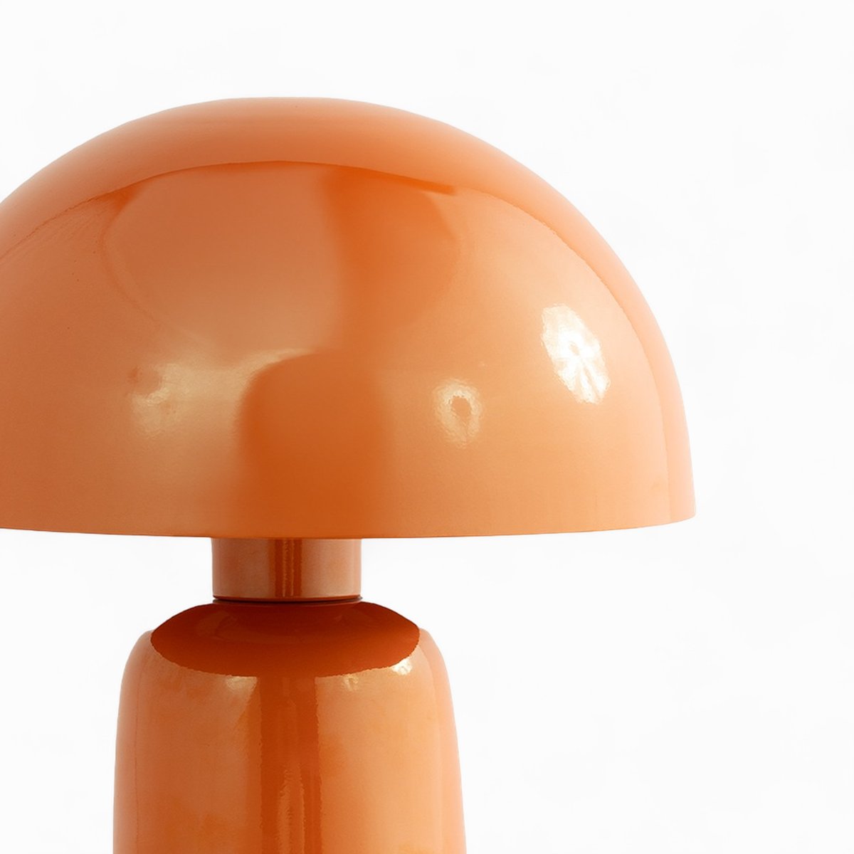 Lampe champignon en métal - CLARA orange, MAISON PAVANE