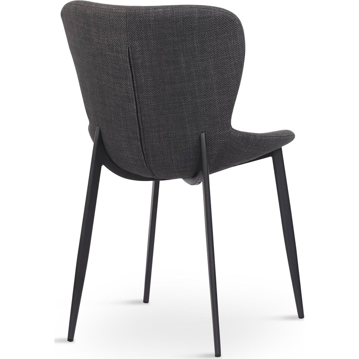 Chaise tapissée style scandinave graphite, RECOLLECTION