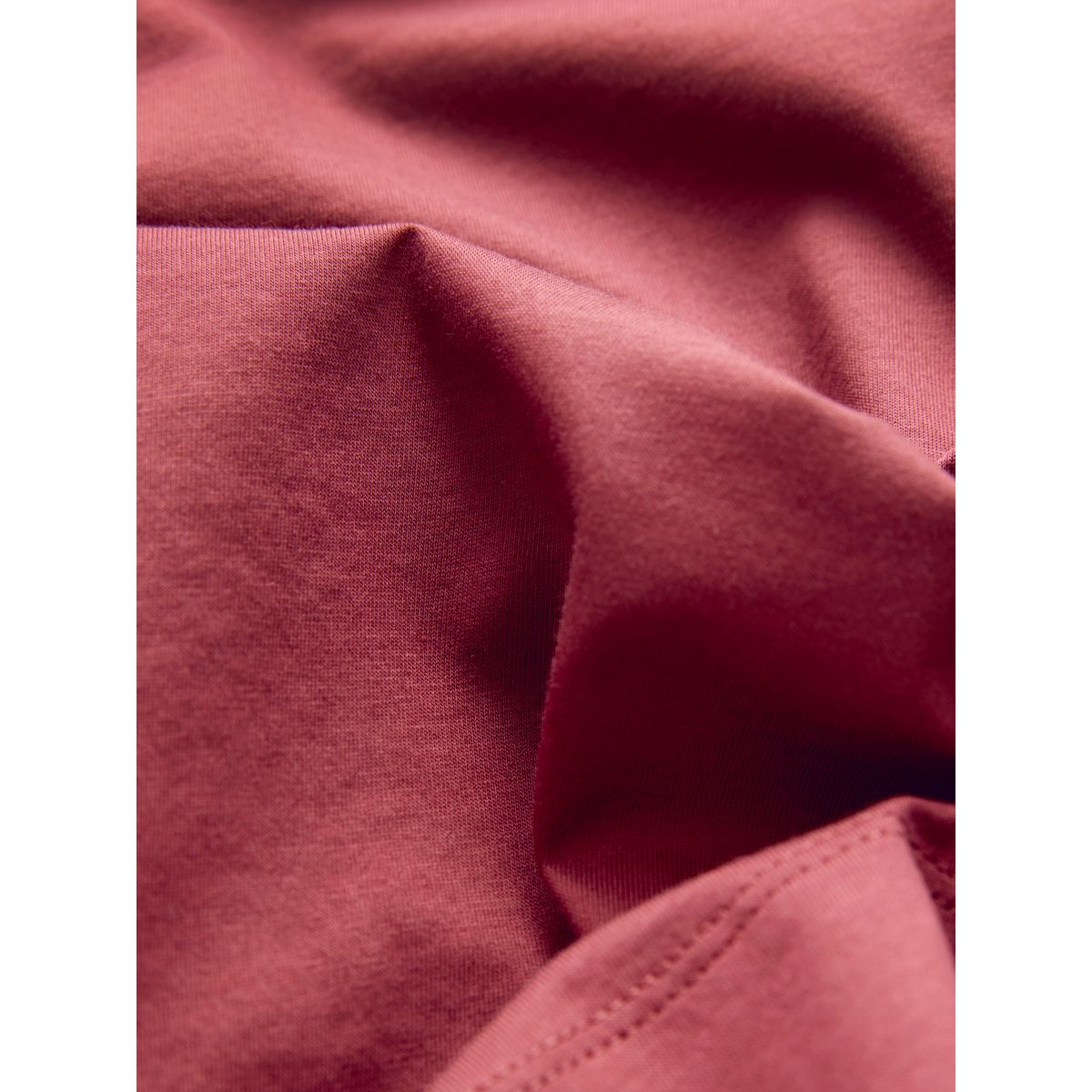 T-shirt ras du cou en supima® manches longues bordeaux, NEXT