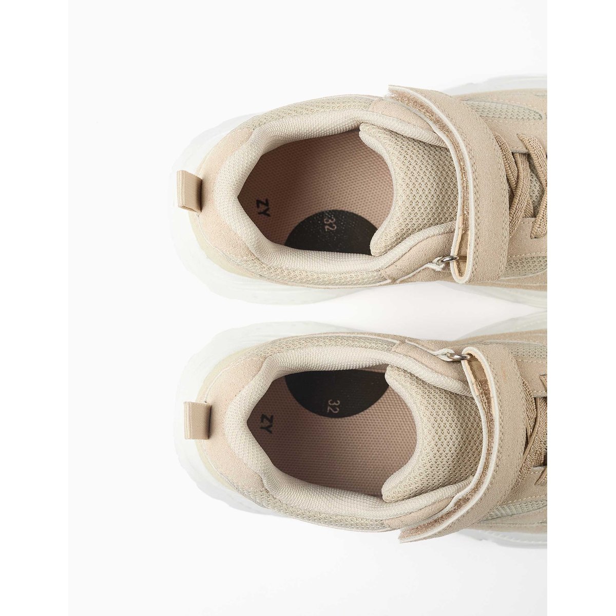 Baskets en maille avec semelle épaisse antidérapante beige, ZIPPY