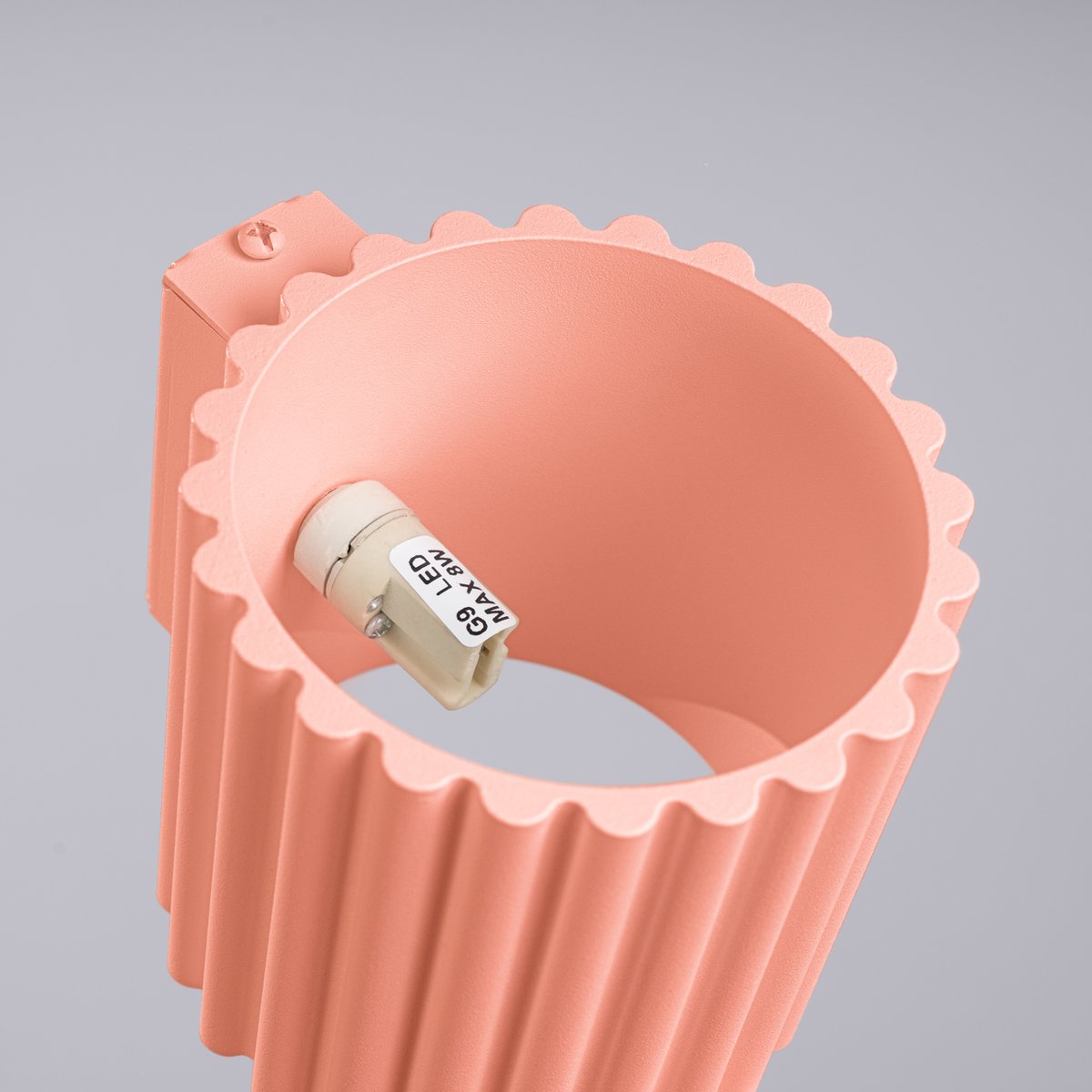 Applique Aluminium Pêche G9 1 Aura rose, EDEN