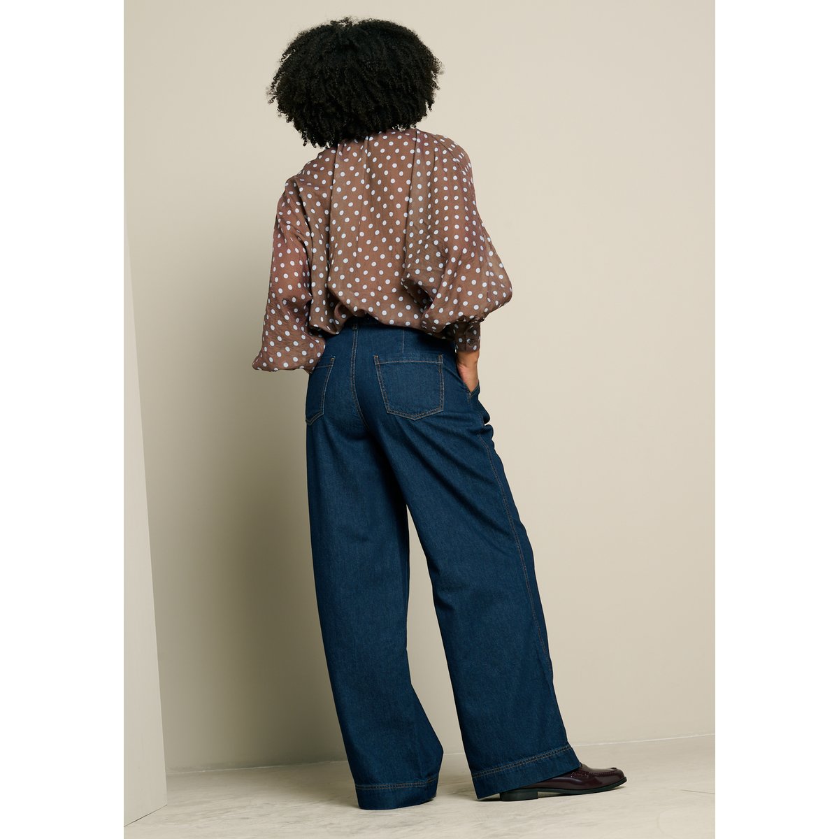 Jean large dark blue, LOLALIZA