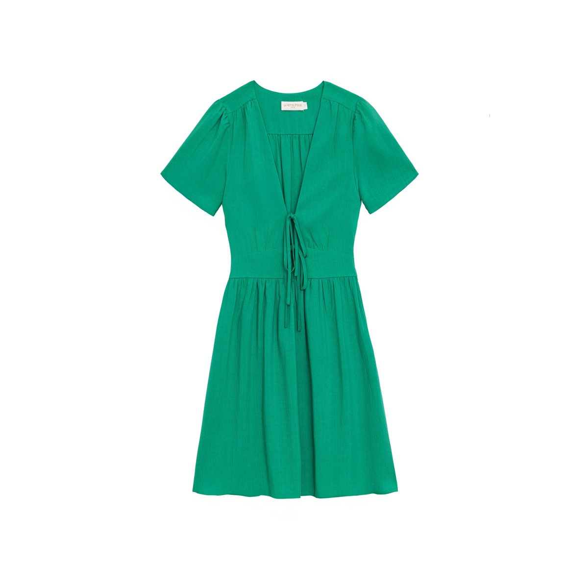 Robe courte évasée uni RULIA 30-vert, LA PETITE ETOILE