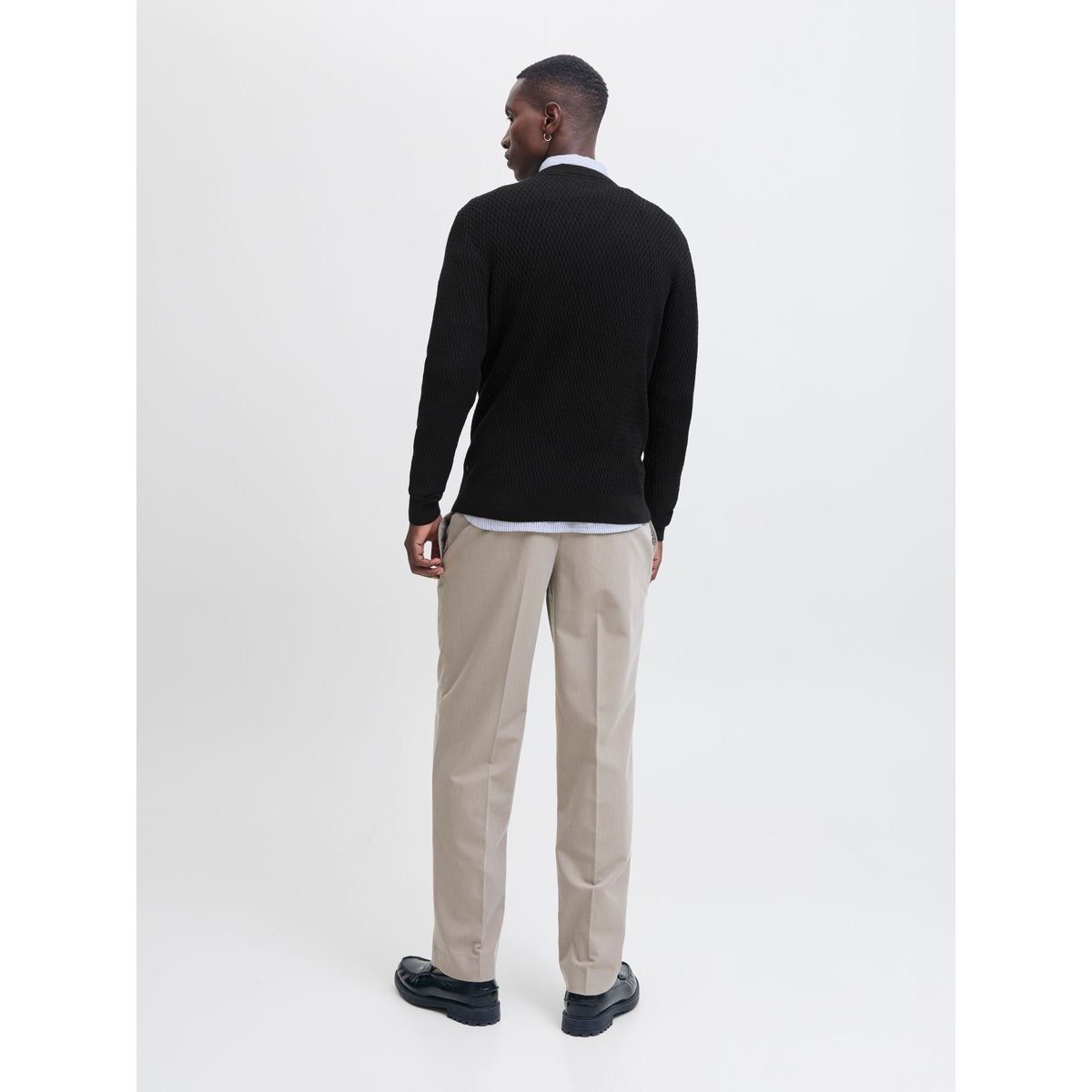 Pull En Maille black 1, JACK & JONES