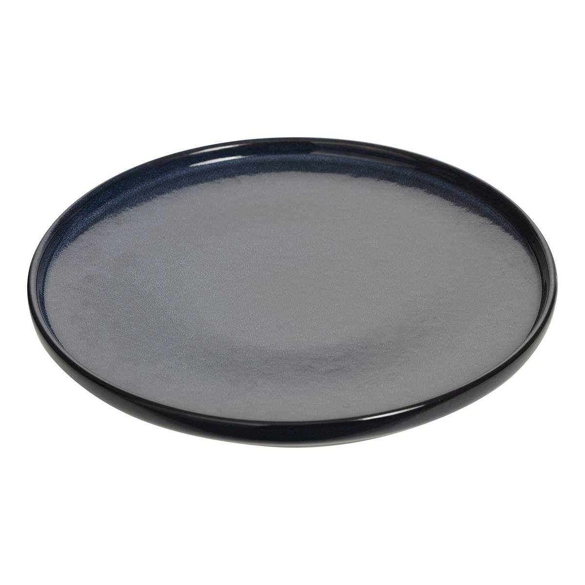 Lot de 6 assiettes en céramique TERRE INCONNUE bleu, SECRET DE GOURMET