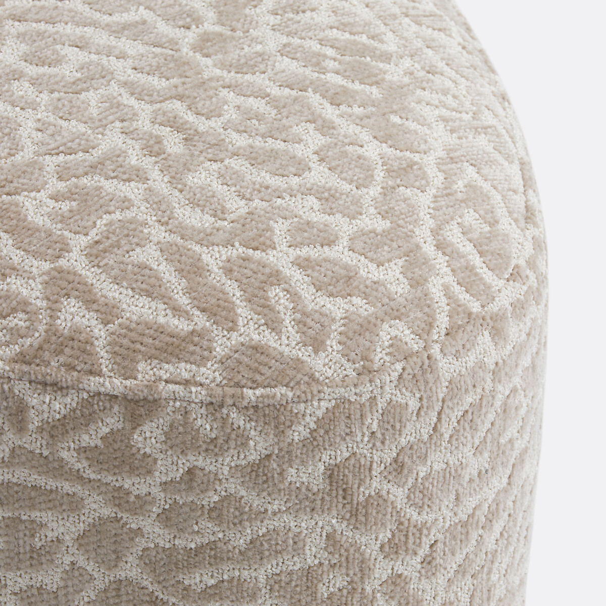 Pouf triangle en bouclette, motif léopard, JUJOA imprimé animalier, LA REDOUTE INTERIEURS