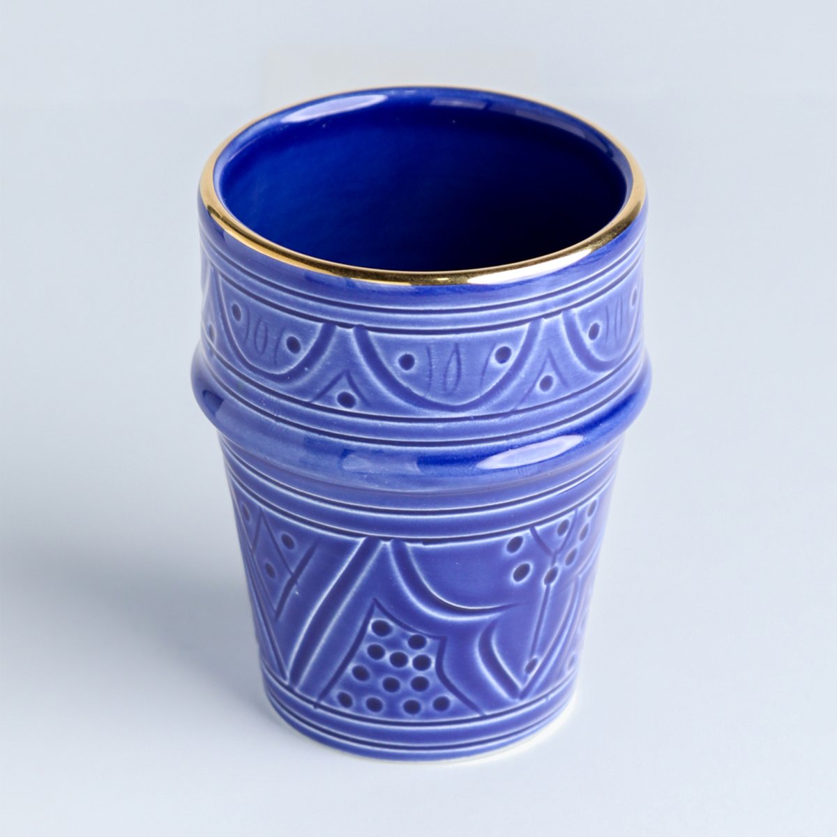 Tasse BELDI EMPREINTE bleu majorelle, CHABI CHIC