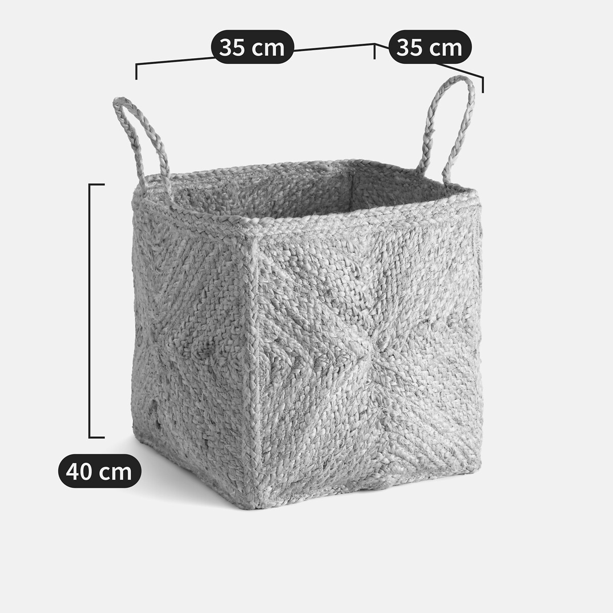 Cesto de yute trenzado, Jutlo natural, LA REDOUTE INTERIEURS