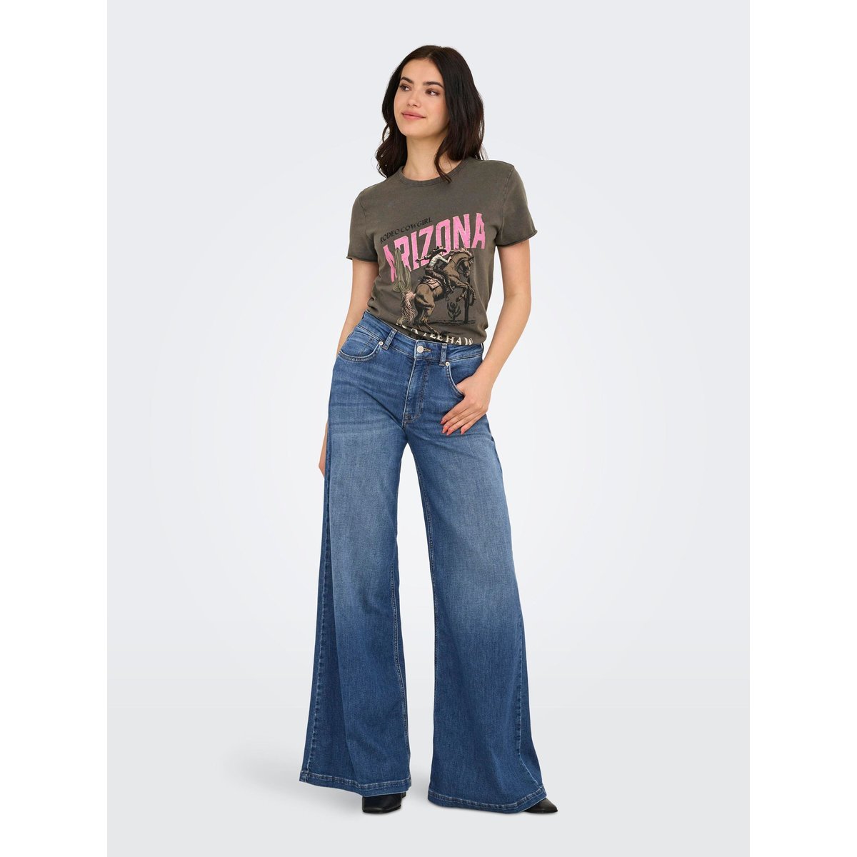Jean À Jambe Large dark medium blue denim, ONLY