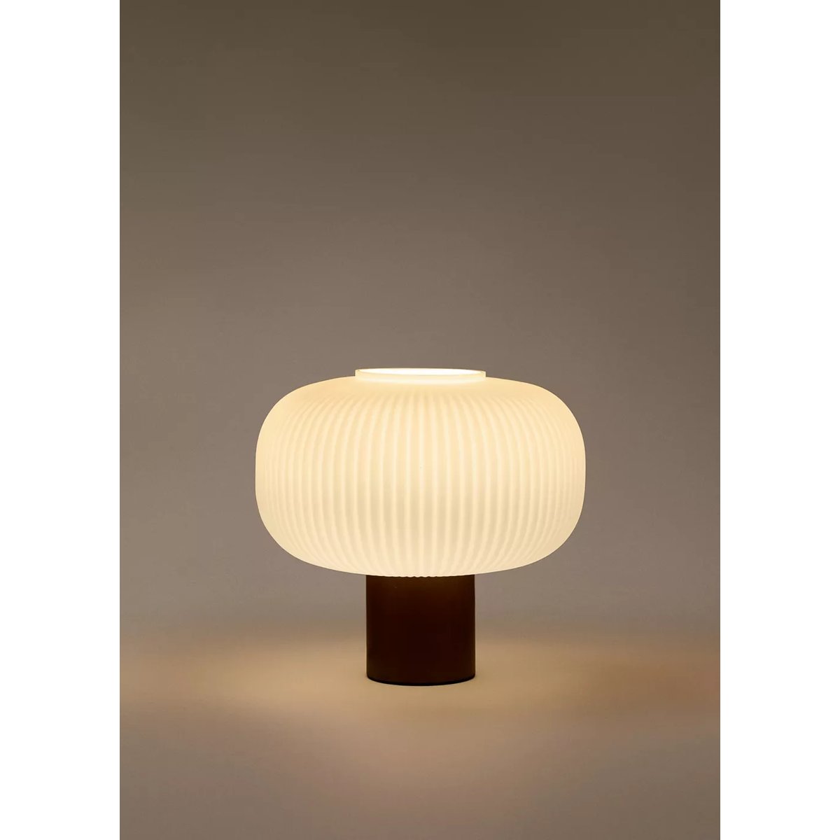 Lampe de table avec base en bois marron, MANGO HOME