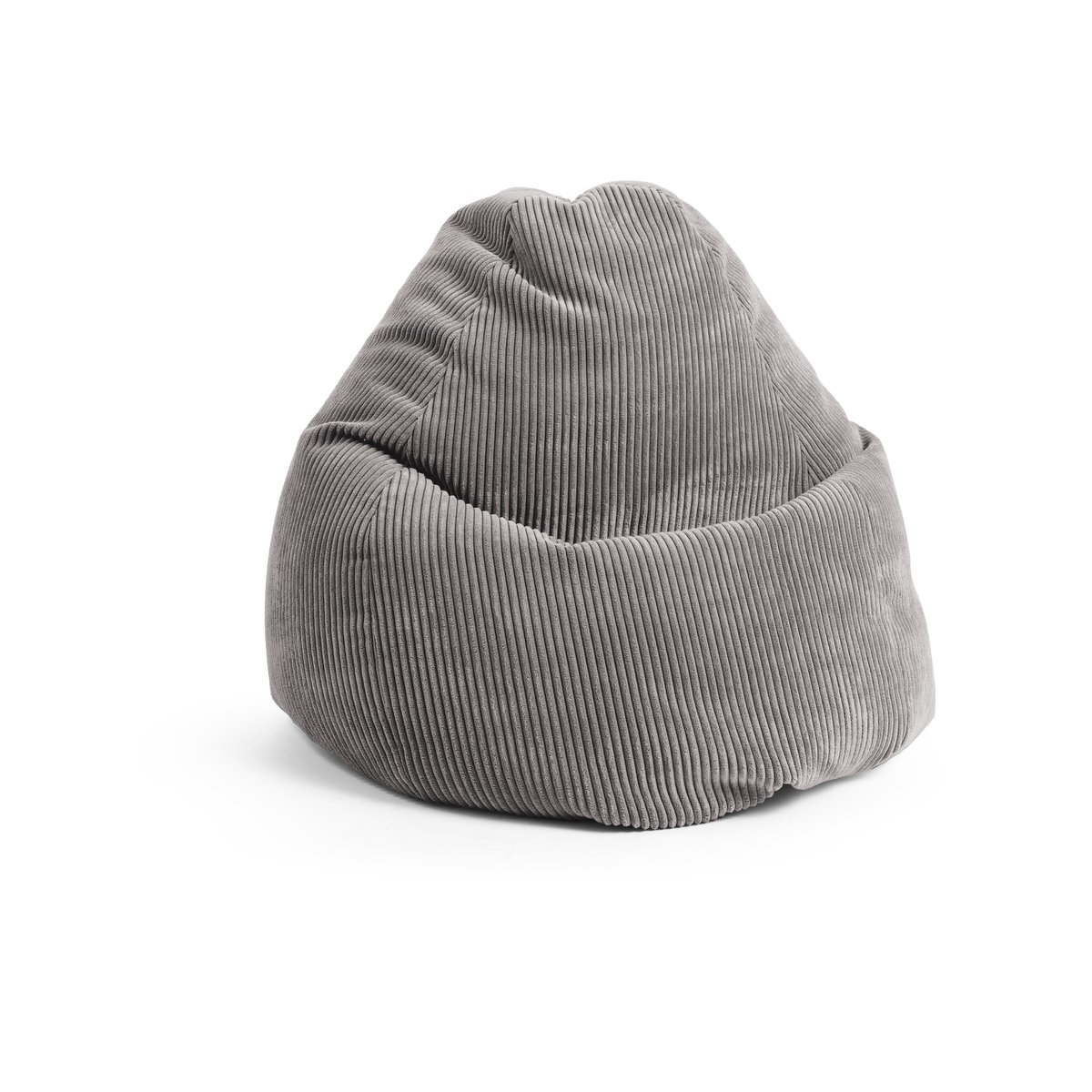 Pouf poire confort XL velours grosse cote SHARA BEAN anthracite, MAGMA HEIMTEX