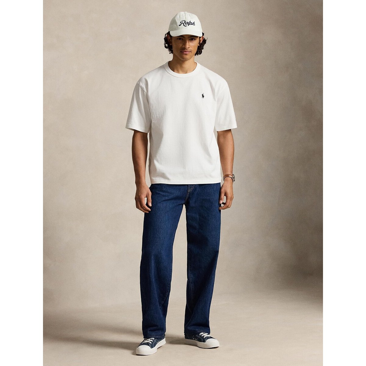 T-shirt de mangas curtas, relaxed fit branco, POLO RALPH LAUREN