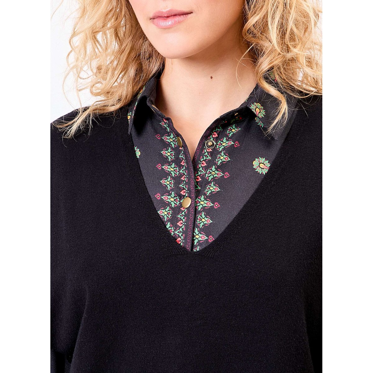 Pull maille sans manche SATINKA noir satinka, LA FIANCÉE