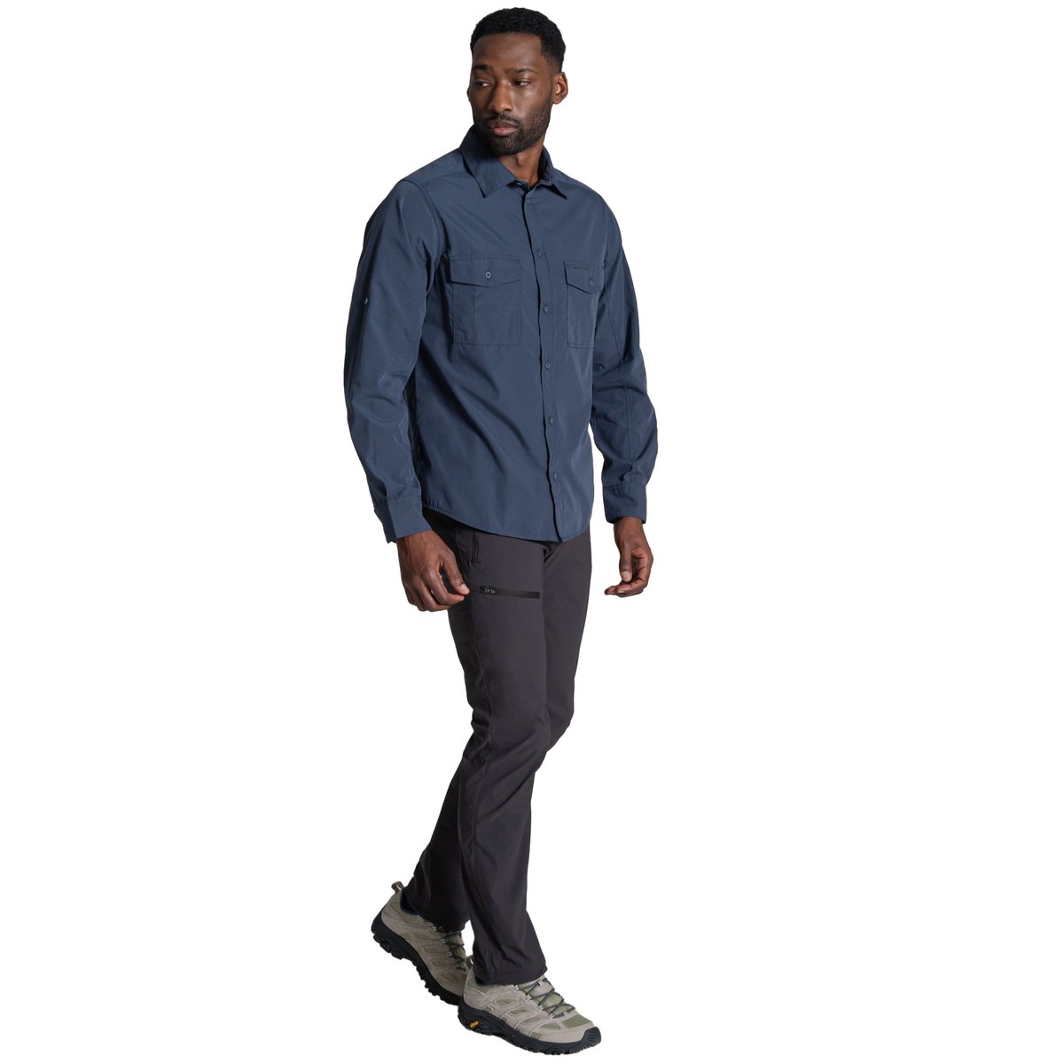 Chemise décontractée manches longues KIWI gris, CRAGHOPPERS