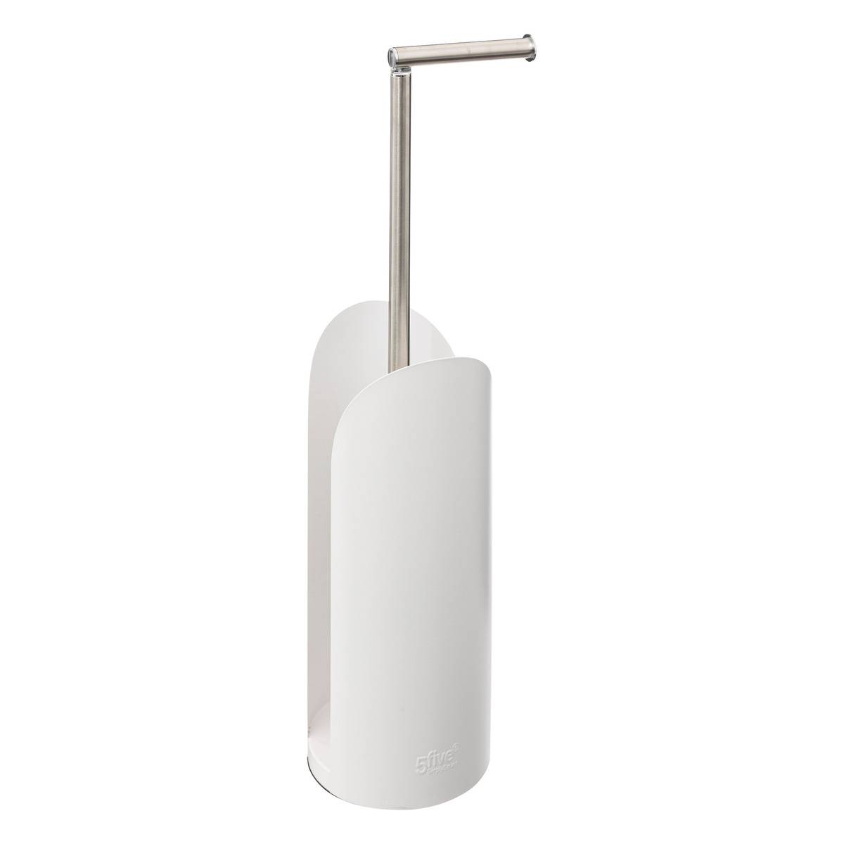 Dérouleur papier toilette avec réserve à tige flexible COLORAMA blanc, 5FIVE SIMPLY SMART