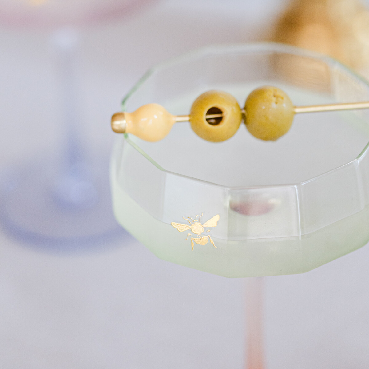 Set of 2 Bee Coupe Champagne Glasses multi-coloured, YVONNE ELLEN