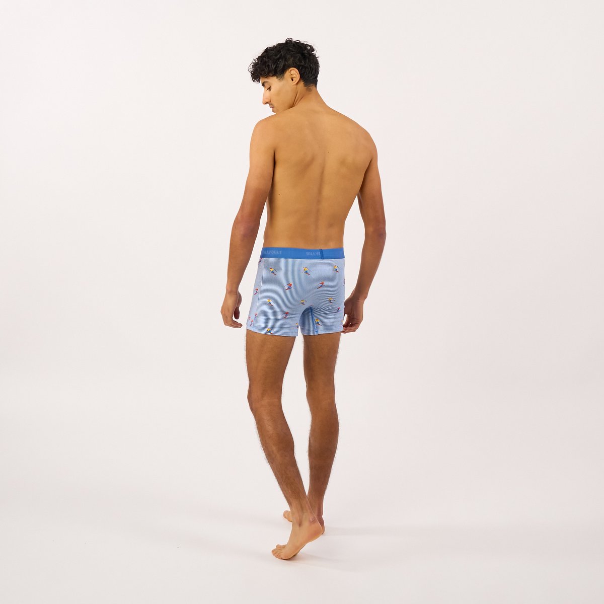 Boxer en coton biologique FANTAISIE bleu, BILLYBELT