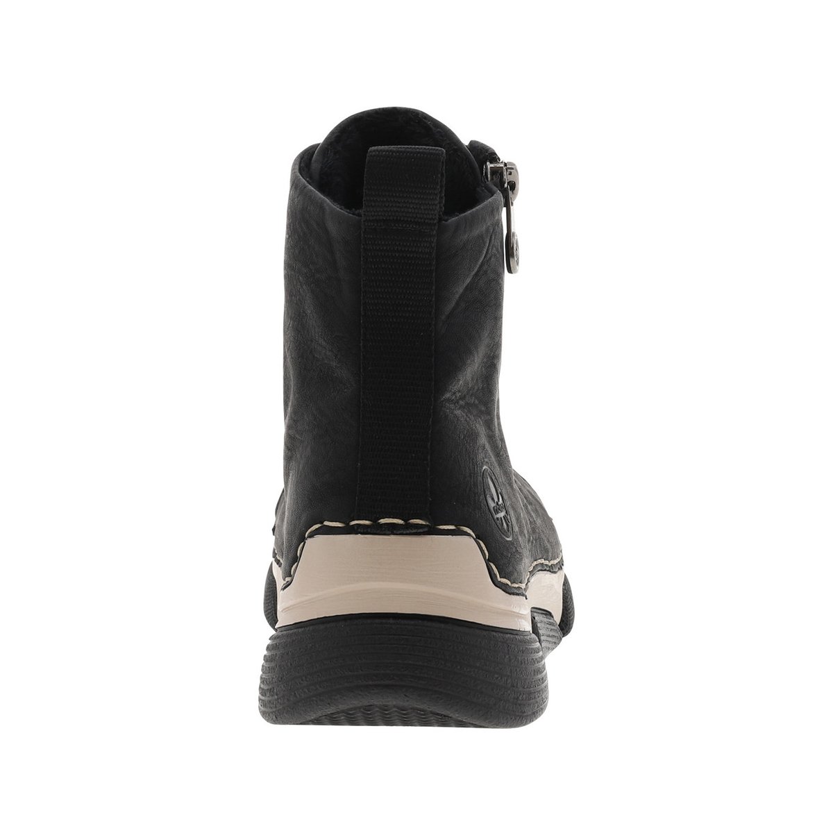 Bottines talon compensé bas noires, RIEKER