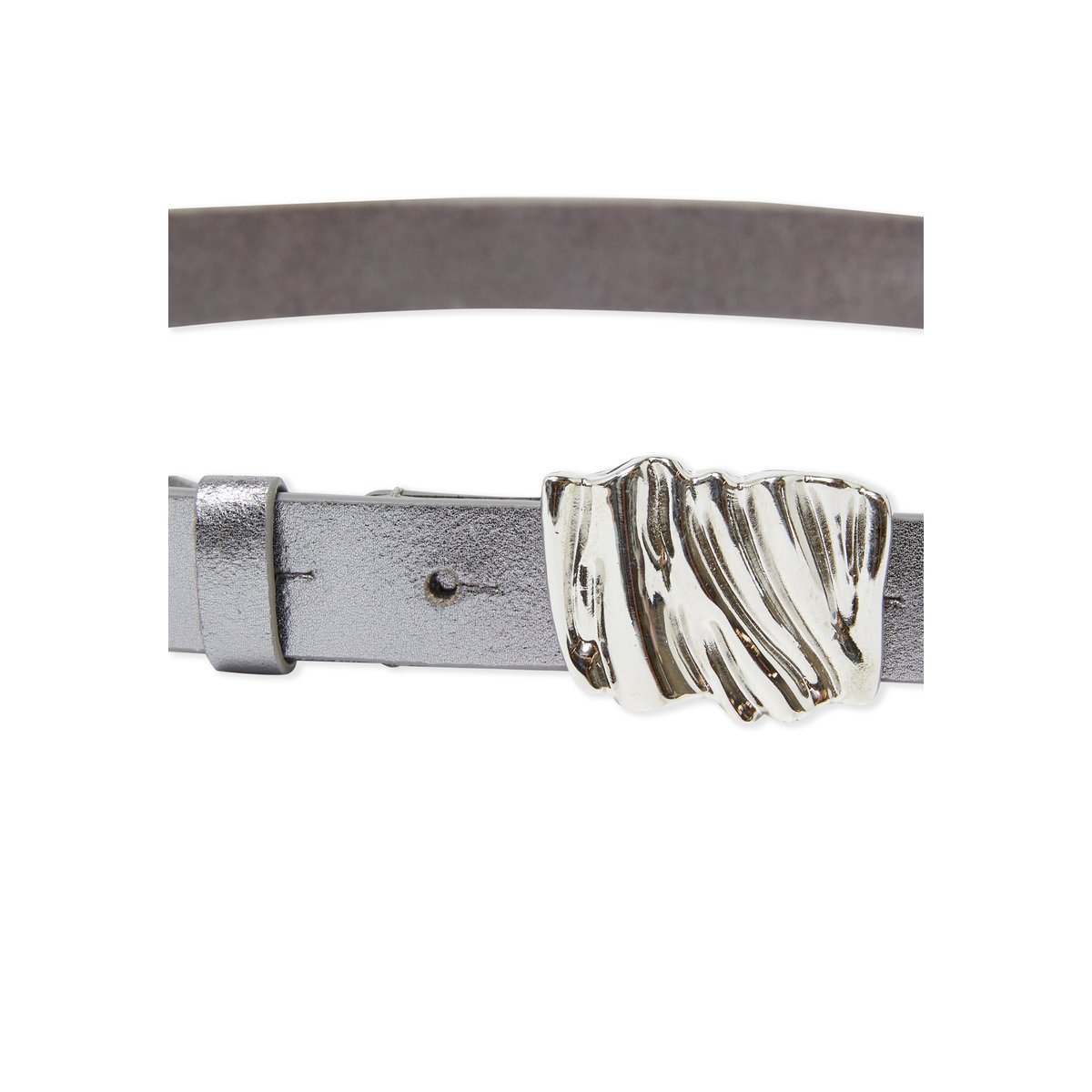Ceinture unie BEN argent, ETAM