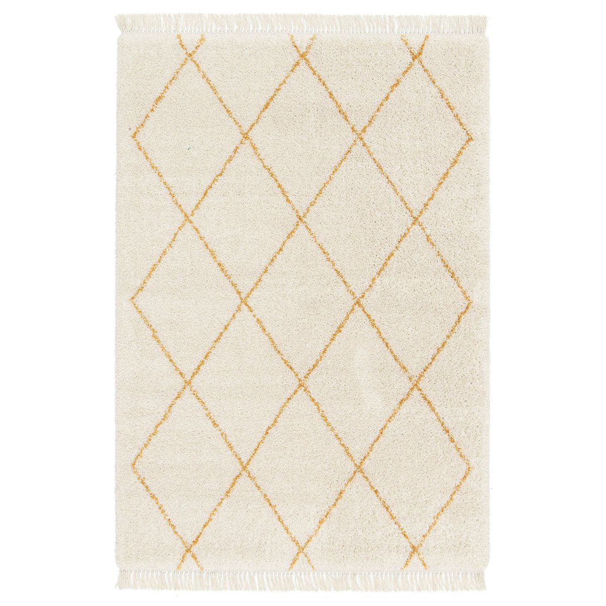 Tapis épais à franges doux et raffiné NILE beige sable, AFK LIVING