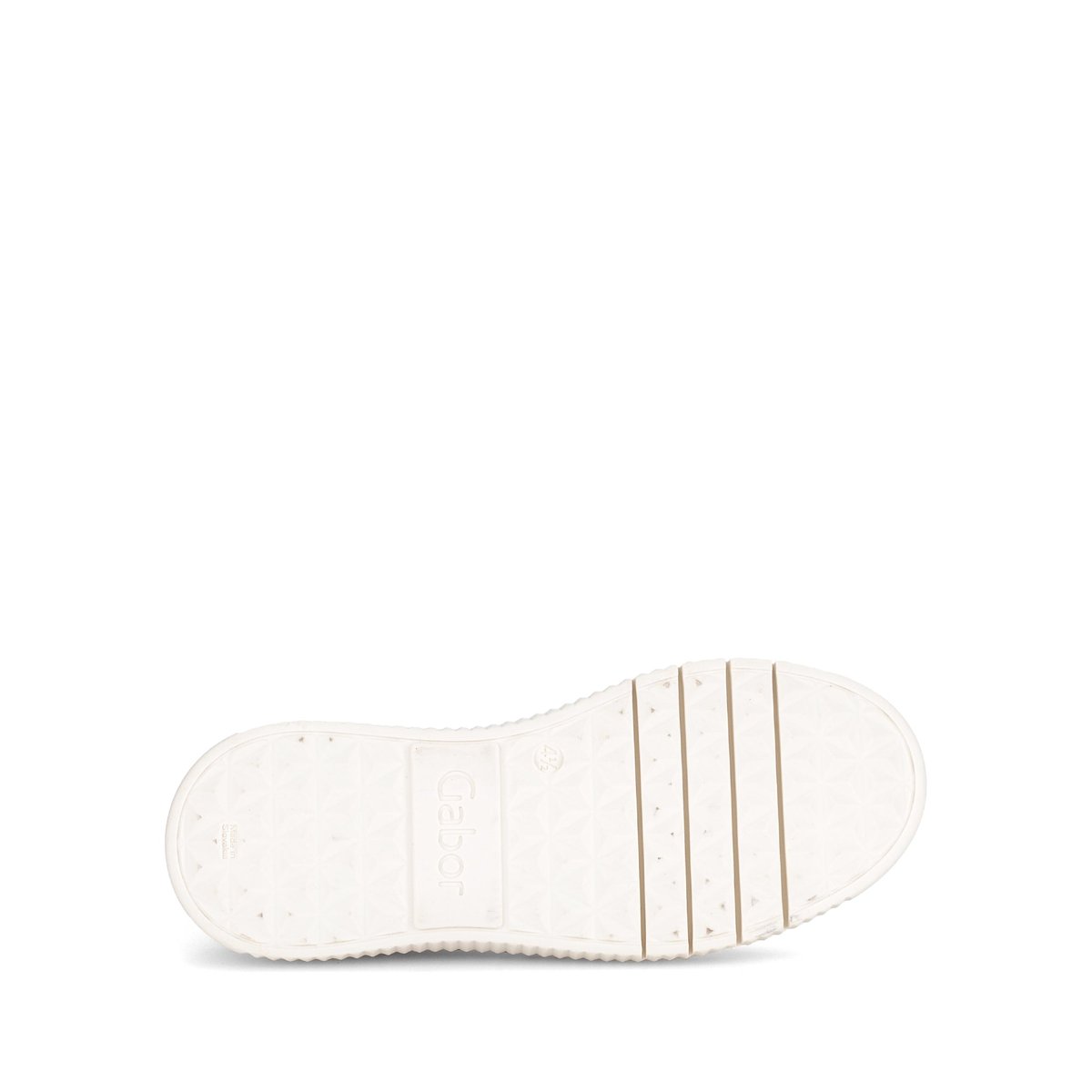 Baskets en cuir lisse à talon compensé blanc, GABOR