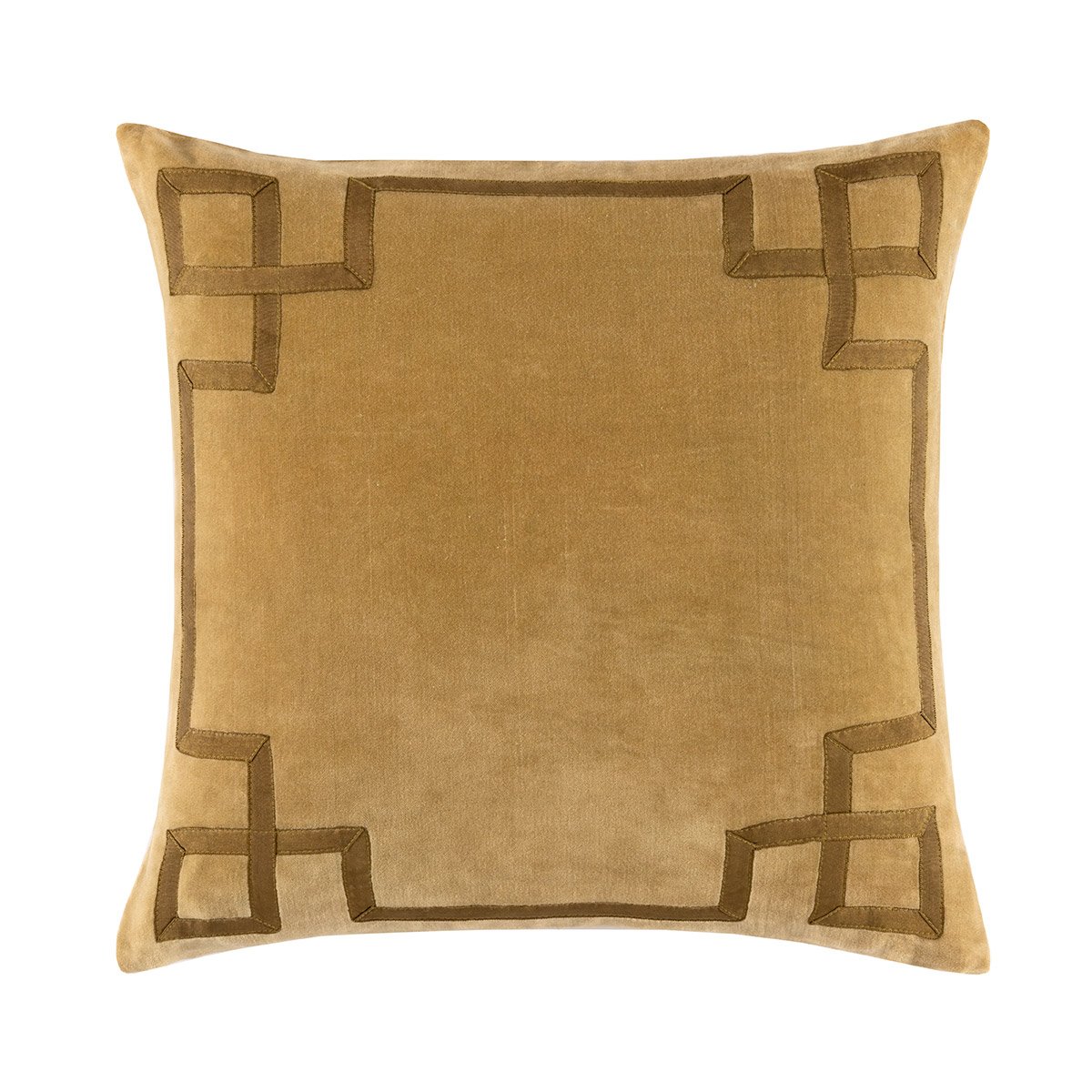 Housse de coussin en velours marron, CALYPSO bronze, DESFORGES