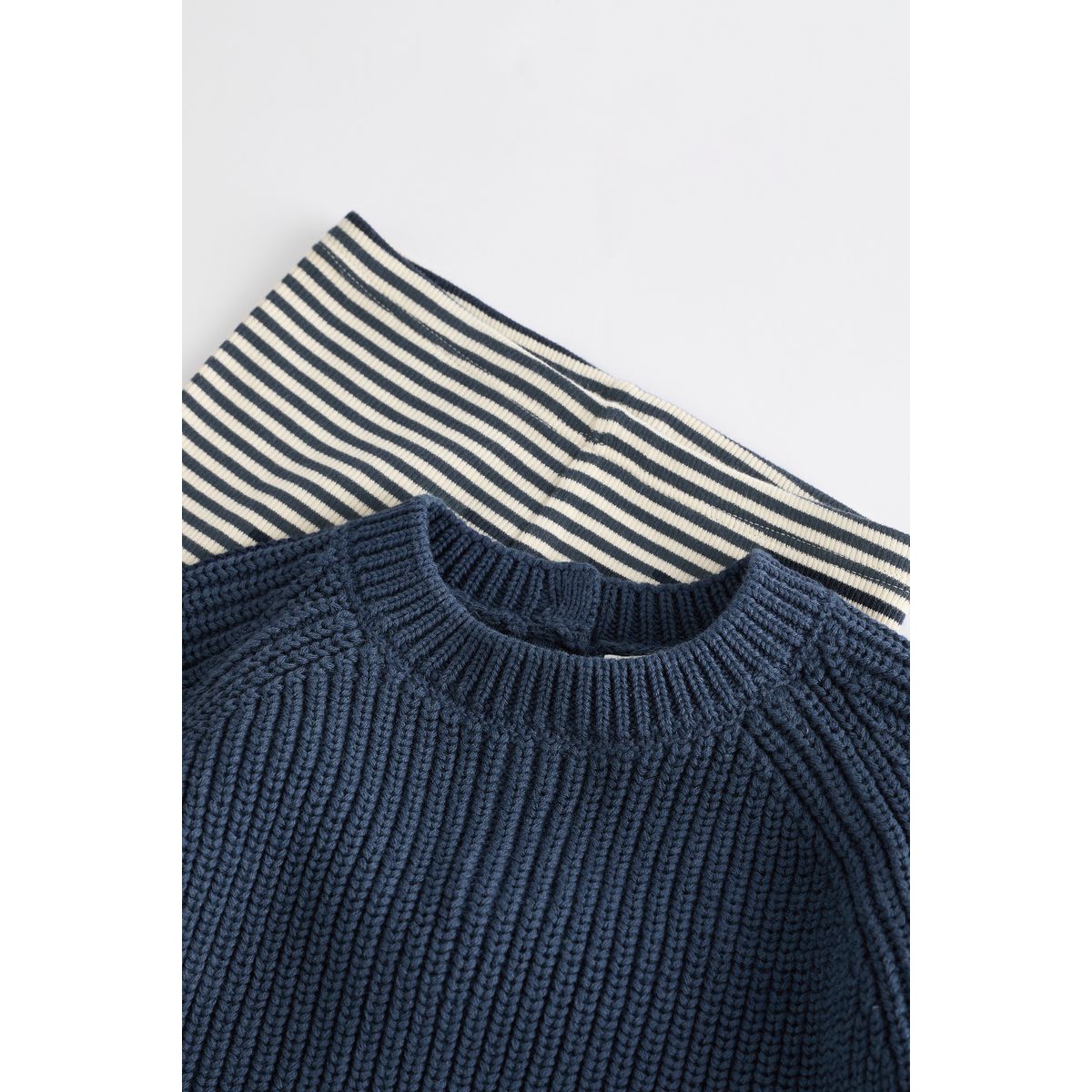 Ensemble bébé pull en maille et legging bleu, NEXT