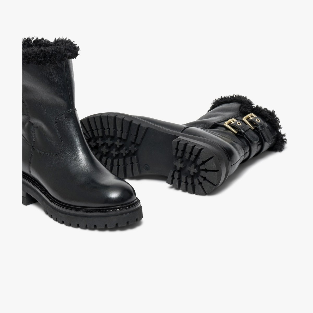 Boots À Talon en cuir KATIA noir, BOCAGE