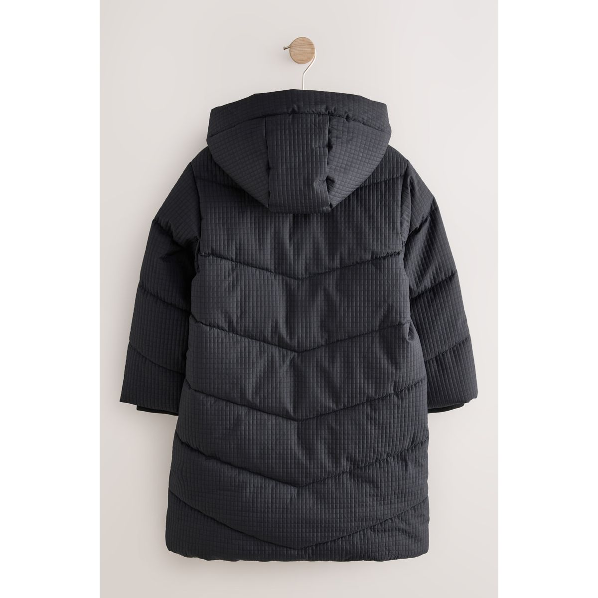 Manteau rembourré imperméable texturé noir, NEXT