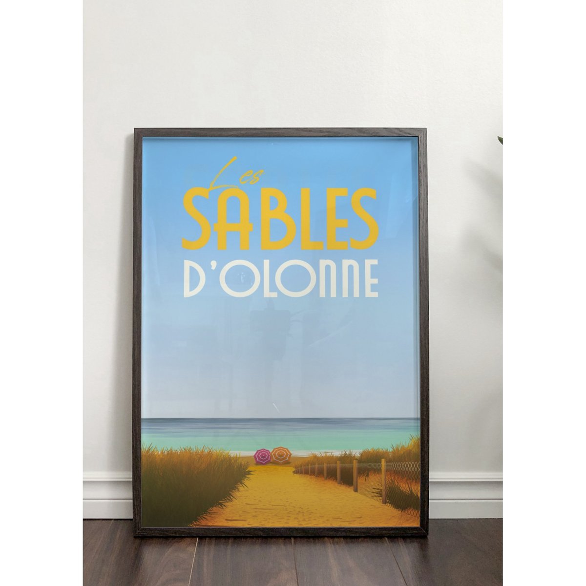 Affiche ville Les Sables d'Olonne blanc, L'AFFICHERIE