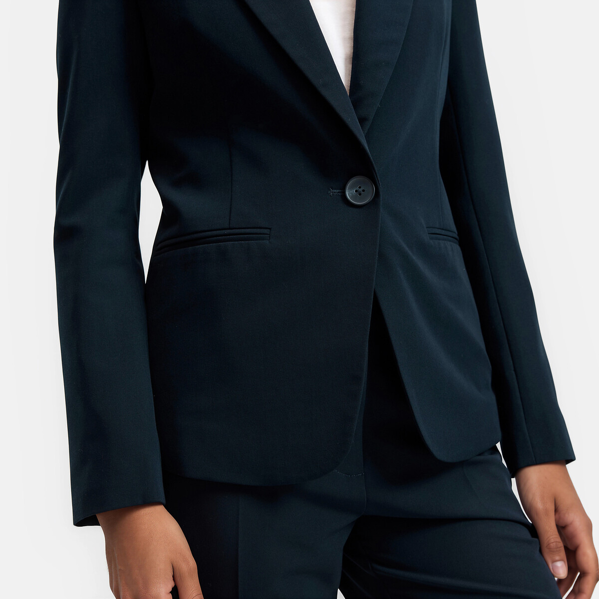 Blazer, corte cintado marinho, LA REDOUTE COLLECTIONS