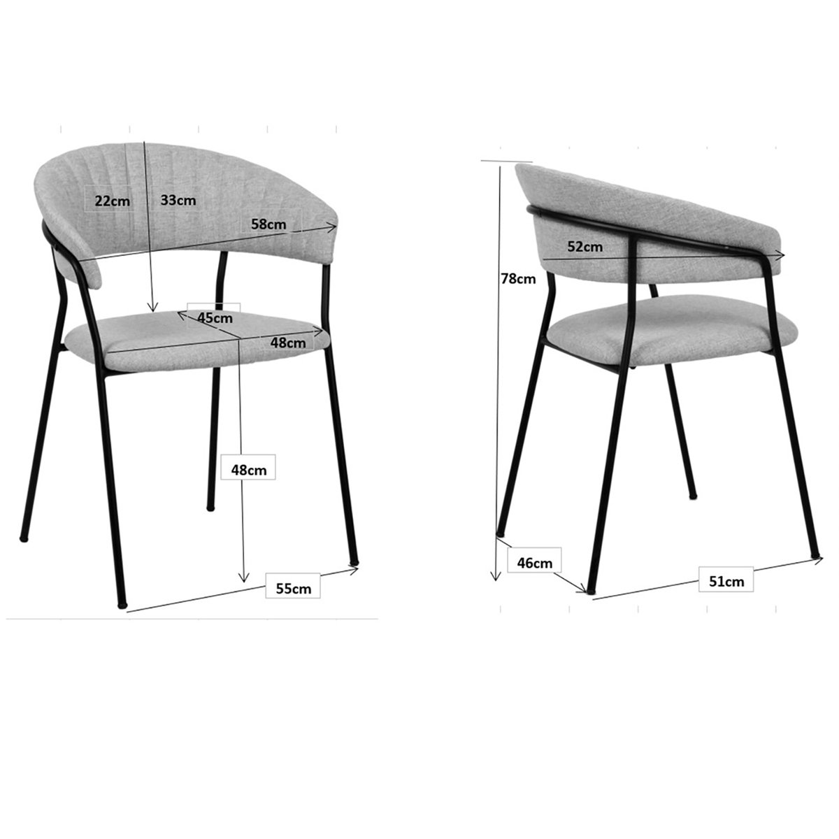 Chaise avec accoudoirs en velours, BELLE crème, KARE DESIGN