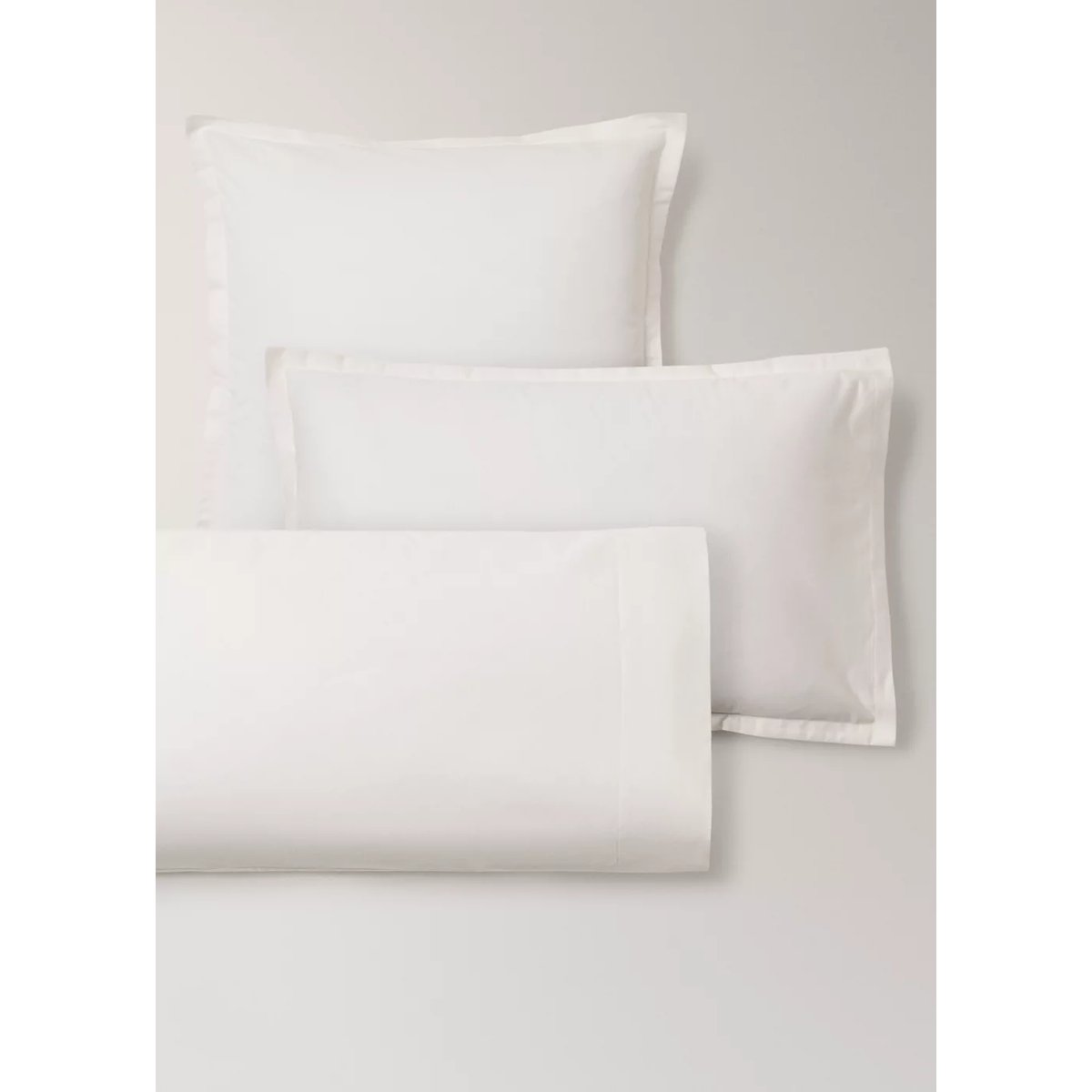 Taie d'oreiller 100 % coton satin 50x75 cm écru, MANGO HOME