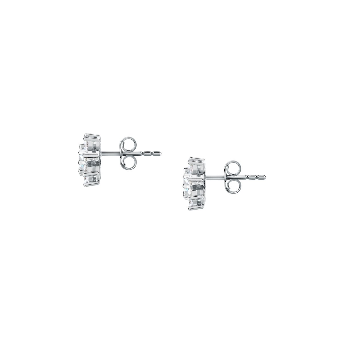 Boucles D'Oreilles en acier, cristaux, ipg TESORI blanc, MORELLATO