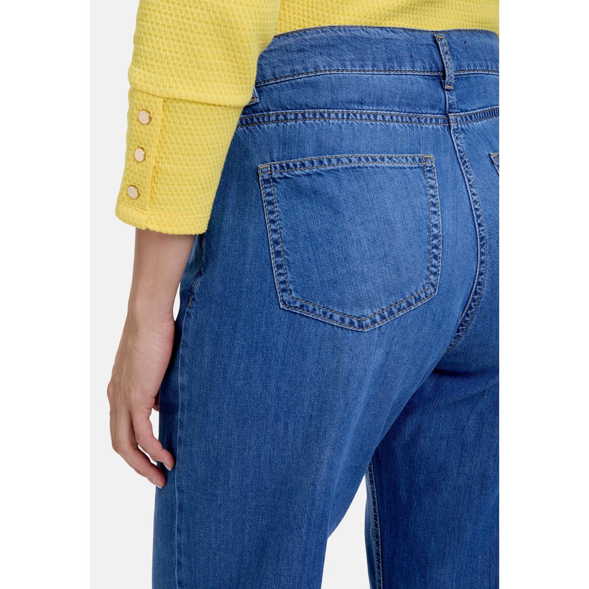 Pantalon casual à effet délavé bleu, BETTY BARCLAY