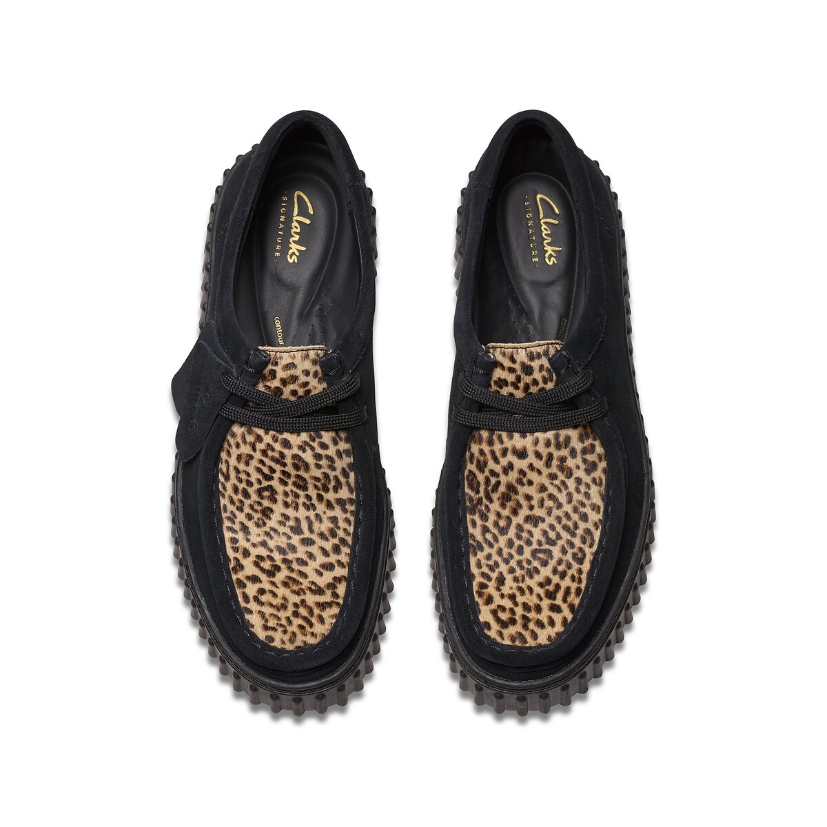 Torhill Bee Suede Shoes black/leopard print, CLARKS